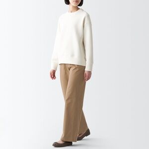 MUJI‎ 4-Way Stretch Chino Wide Straight Beige Pants Size Medium